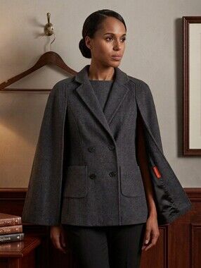 The Limited Scandal Collection Wool Cape Jacket Coat Olivia Pope Style Size XS